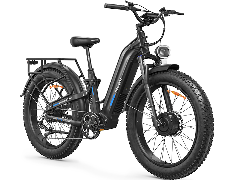 45 kmh e bike fully Freeskycycle eBike | Dual Motor, Peak Power 4000W & Step-thru Electric Bike